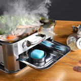 4X 45CM Portable Stainless Steel Outdoor Chafing Dish BBQ Fish Stove Grill Plate - Cafe Supply