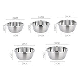 SOGA 2X 5Pcs Deepen Polished Stainless Steel Stackable Baking Washing Mixing Bowls Set Food Storage Basin - Cafe Supply