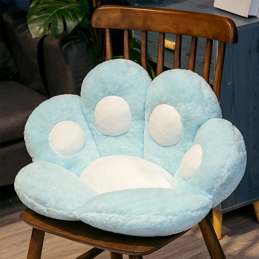 SOGA 2X Blue Paw Shape Cushion Warm Lazy Sofa Decorative Pillow Backseat Plush Mat Home Decor - Cafe Supply