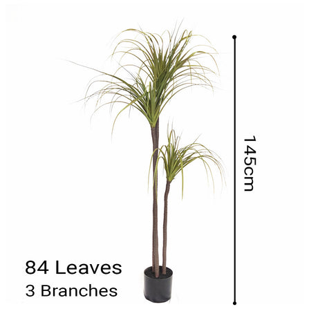 SOGA 2X 145cm Green Artificial Indoor Dragon Blood Tree Fake Plant Decorative - Cafe Supply