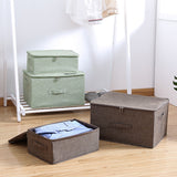 SOGA 2X Coffee Small Portable Double Zipper Storage Box Moisture Proof Clothes Basket Foldable Home Organiser - Cafe Supply