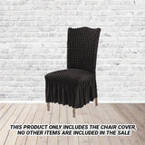 SOGA Black Chair Cover Seat Protector with Ruffle Skirt Stretch Slipcover Wedding Party Home Decor - Cafe Supply