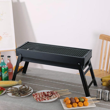 SOGA 2X 60cm Portable Folding Thick Box-type Charcoal Grill for Outdoor BBQ Camping - Cafe Supply