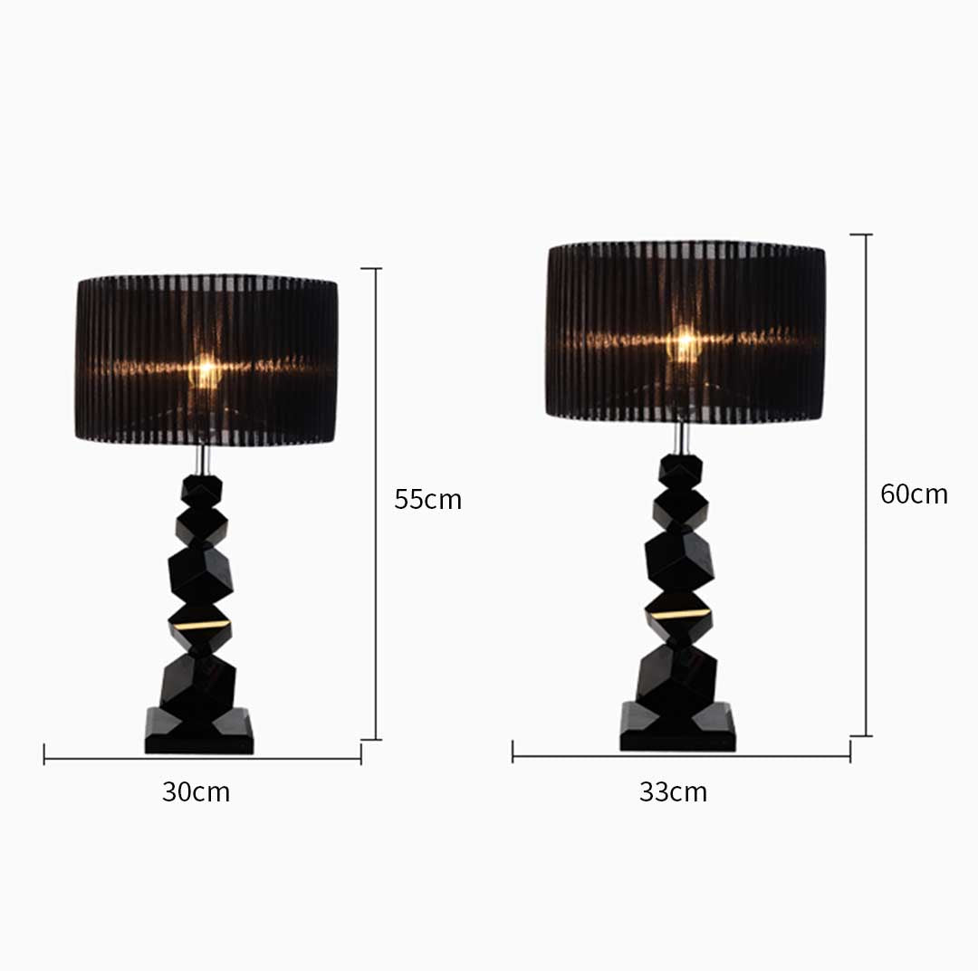 SOGA 2X 60cm Black Table Lamp with Dark Shade LED Desk Lamp - Cafe Supply