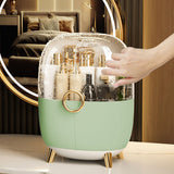SOGA Green Transparent Countertop Makeup Organiser Cosmetic Storage Waterproof Dustproof Bathroom Skincare Holder with Lid - Cafe Supply