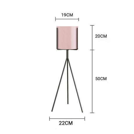 SOGA 2X 70cm Tripod Flower Pot Plant Stand with Pink Flowerpot Holder Rack Indoor Display - Cafe Supply