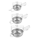 SOGA Stainless Steel Perforated Colander Fine Mesh Net Food Strainer Basket with Handle Skimmer Sieve Set - Cafe Supply
