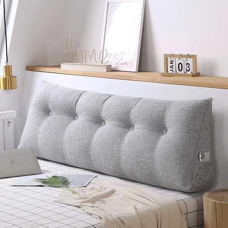 SOGA 2X 180cm Silver Triangular Wedge Bed Pillow Headboard Backrest Bedside Tatami Cushion Home Decor - Cafe Supply