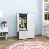 SOGA 3 Tier 6-Cube Portable Wardrobe Divide-Grid Modular Storage Organiser Foldable Closet - Cafe Supply