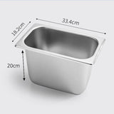 SOGA 4X Gastronorm GN Pan Full Size 1/3 GN Pan 20cm Deep Stainless Steel Tray - Cafe Supply