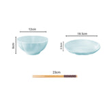 SOGA Light Blue Japanese Style Ceramic Dinnerware Crockery Soup Bowl Plate Server Kitchen Home Decor Set of 10 - Cafe Supply