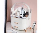 SOGA 2X 29cm White Countertop Makeup Cosmetic Storage Organiser Skincare Holder Jewelry Storage Box with Handle - Cafe Supply