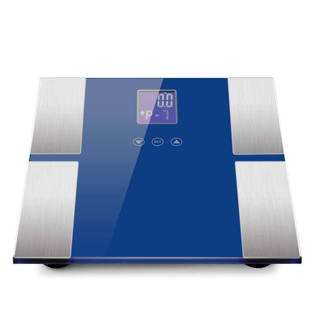 SOGA Digital Electronic LCD Bathroom Body Fat Scale Weighing Scales Weight Monitor Black/Blue - Cafe Supply
