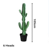 SOGA 2X 105cm Green Artificial Indoor Cactus Tree Fake Plant Simulation Decorative 6 Heads - Cafe Supply