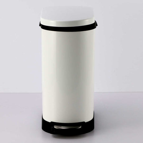 SOGA 2X 10L Foot Pedal Stainless Steel Rubbish Recycling Garbage Waste Trash Bin U White - Cafe Supply