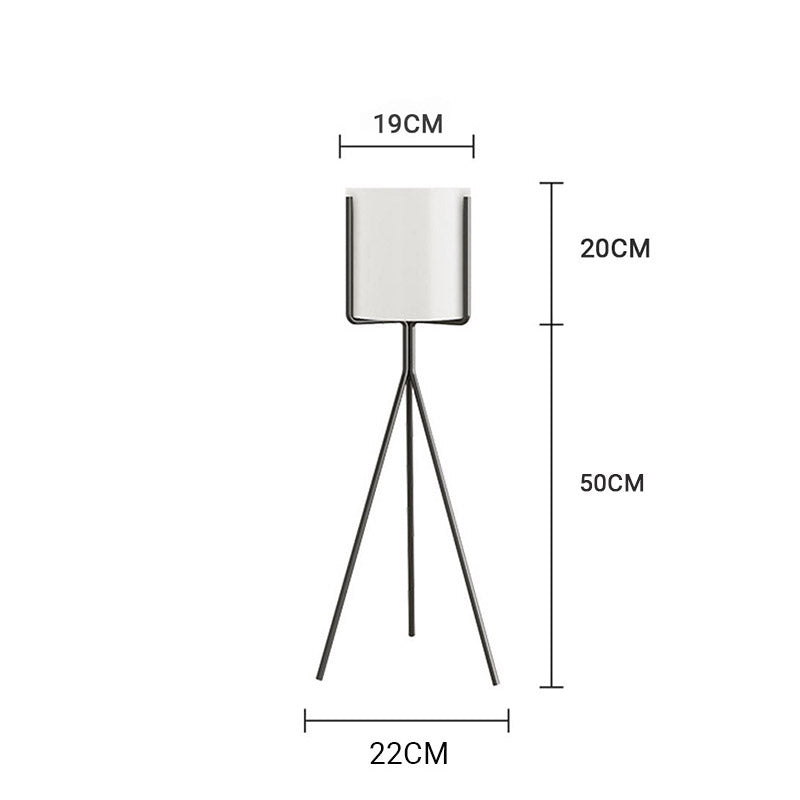 SOGA 2X 70cm Tripod Flower Pot Plant Stand with White Flowerpot Holder Rack Indoor Display - Cafe Supply