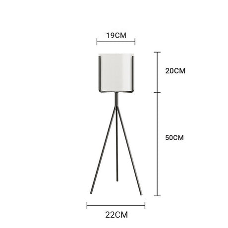SOGA 2X 70cm Tripod Flower Pot Plant Stand with White Flowerpot Holder Rack Indoor Display - Cafe Supply