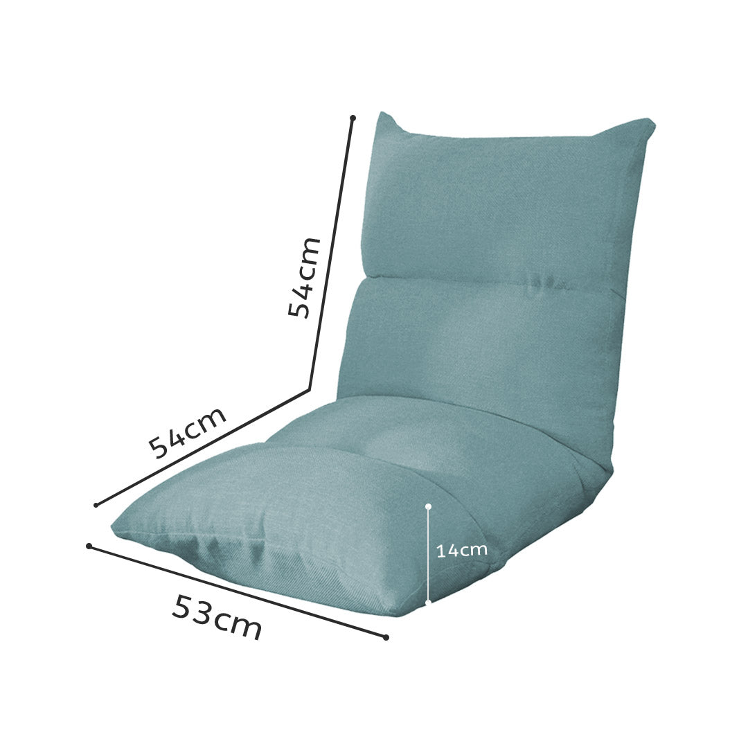 SOGA Lounge Floor Recliner Adjustable Lazy Sofa Bed Folding Game Chair Mint Green - Cafe Supply