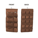 SOGA 2X Coffee Double Sided Hanging Storage Bag Underwear Bra Socks Mesh Pocket Hanger Home Organiser - Cafe Supply