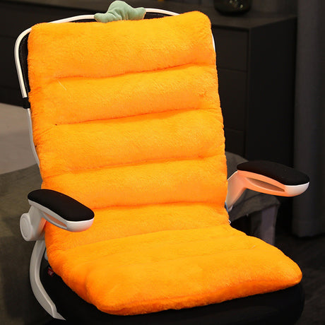 SOGA 2X Orange One Piece Siamese Cushion Office Sedentary Butt Mat Back Waist Chair Support Home Decor - Cafe Supply