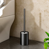 SOGA 27cm Wall-Mounted Toilet Brush with Holder Bathroom Cleaning Scrub Black - Cafe Supply