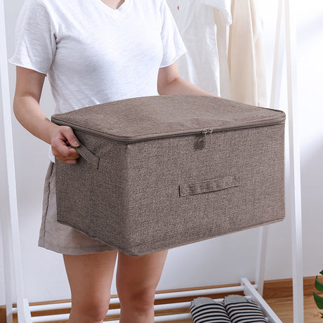 SOGA 2X Coffee Large Portable Double Zipper Storage Box Moisture Proof Clothes Basket Foldable Home Organiser - Cafe Supply
