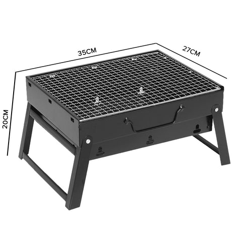 SOGA 2X Portable Mini Folding Thick Box-type Charcoal Grill for Outdoor BBQ Camping - Cafe Supply