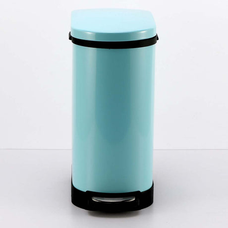 SOGA Foot Pedal Stainless Steel Rubbish Recycling Garbage Waste Trash Bin 10L U Blue - Cafe Supply