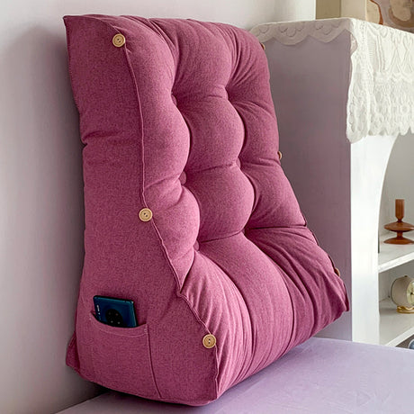 SOGA 2X 60cm Magenta Triangular Wedge Lumbar Pillow Headboard Backrest Sofa Bed Cushion Home Decor - Cafe Supply