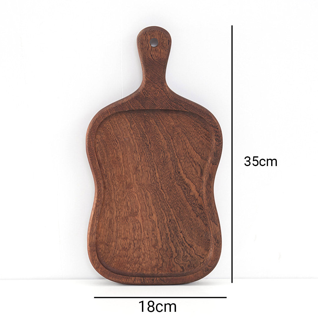 SOGA 2X 18cm Brown Wooden Serving Tray Board Paddle with Handle Home Decor - Cafe Supply