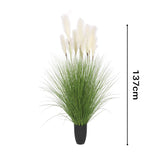 SOGA 2X 137cm Green Artificial Indoor Potted Bulrush Grass Tree Fake Plant Simulation Decorative - Cafe Supply