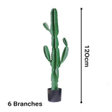 SOGA 2X 120cm Green Artificial Indoor Cactus Tree Fake Plant Simulation Decorative 6 Heads - Cafe Supply