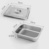 SOGA 12X Gastronorm GN Pan Full Size 1/2 GN Pan 6.5cm Deep Stainless Steel Tray with Lid - Cafe Supply