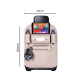 SOGA 2X Leather Car Back Seat Storage Bag Multi-Pocket Organizer Backseat and iPad Mini Holder White - Cafe Supply