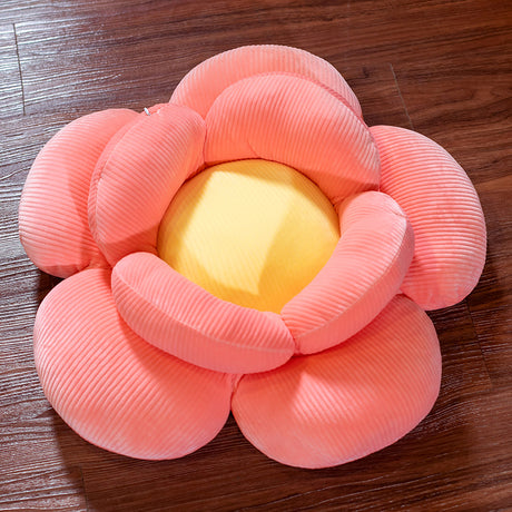 SOGA 2X Red Double Flower Shape Cushion Soft Bedside Floor Plush Pillow Home Decor - Cafe Supply