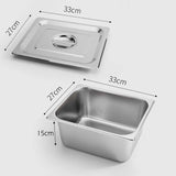 SOGA Gastronorm GN Pan Full Size 1/2 GN Pan 15cm Deep Stainless Steel With Lid - Cafe Supply