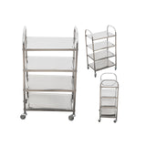 SOGA 2X 4 Tier 860x540x1170 Stainless Steel Kitchen Dining Food Cart Trolley Utility - Cafe Supply