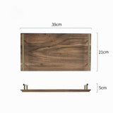 SOGA 2X 39cm Brown  Rectangle Wooden Acacia Food Serving Tray Charcuterie Board Home Decor - Cafe Supply
