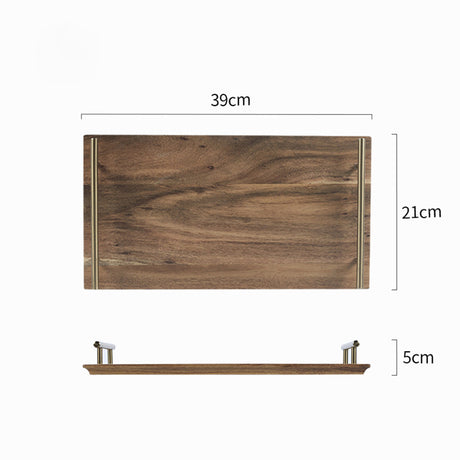 SOGA 2X 39cm Brown  Rectangle Wooden Acacia Food Serving Tray Charcuterie Board Home Decor - Cafe Supply