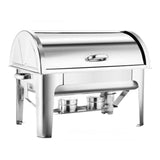 SOGA 4X 9L Stainless Steel Full Size Roll Top Chafing Dish Food Warmer - Cafe Supply