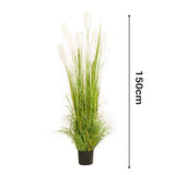 SOGA 150cm Green Artificial Indoor Potted Reed Grass Tree Fake Plant Simulation Decorative