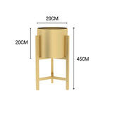 SOGA 45CM Gold Metal Plant Stand with Flower Pot Holder Corner Shelving Rack Indoor Display - Cafe Supply