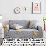 SOGA 4-Seater Geometric Print Sofa Cover Couch Protector High Stretch Lounge Slipcover Home Decor - Cafe Supply