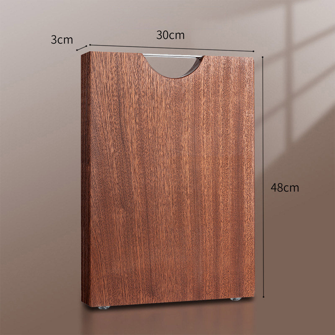 SOGA 48cm Rectangular Wooden Ebony Butcher Block Non-slip Chopping Food Serving Tray Charcuterie Board - Cafe Supply
