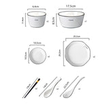 SOGA Diamond Pattern Ceramic Dinnerware Crockery Soup Bowl Plate Server Kitchen Home Decor Set of 8 - Cafe Supply