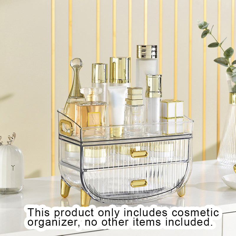 SOGA 2X 3 Tier Transparent Multifunctional Countertop Cosmetic Storage Makeup Skincare Holder Jewelry Cabinet Bathroom Desk Drawer Vanity Organiser - Cafe Supply