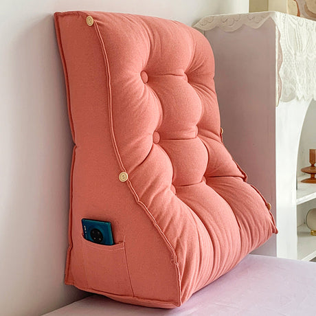 SOGA 2X 60cm Peach Triangular Wedge Lumbar Pillow Headboard Backrest Sofa Bed Cushion Home Decor - Cafe Supply