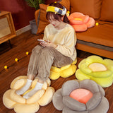 SOGA Beige Double Flower Shape Cushion Soft Bedside Floor Plush Pillow Home Decor - Cafe Supply