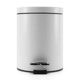 SOGA 2X 12L Foot Pedal Stainless Steel Rubbish Recycling Garbage Waste Trash Bin Round White - Cafe Supply