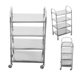 SOGA 4 Tier 950x500x1220 Stainless Steel Kitchen Dining Food Cart Trolley Utility - Cafe Supply